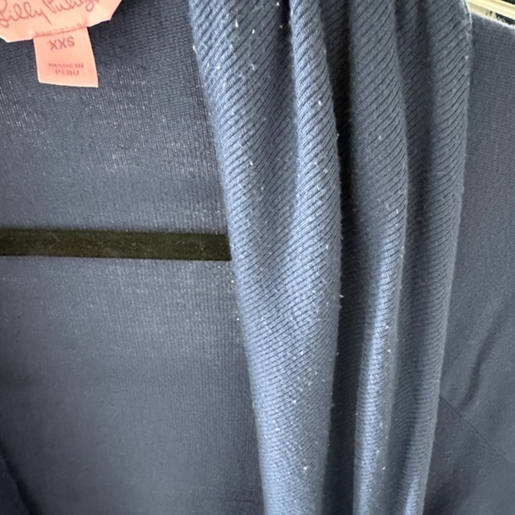 Lilly Pulitzer Elyssa Wrap Knit Cardigan Sweater Navy XXS - Picture 5 of 9